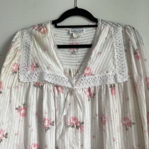 Vintag Willow Creek pearl button sailor collar lace trim shabby chic cottagecore - Picture 2 of 12